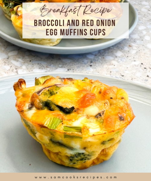 Broccoli and Red Onion Egg Muffins Cups