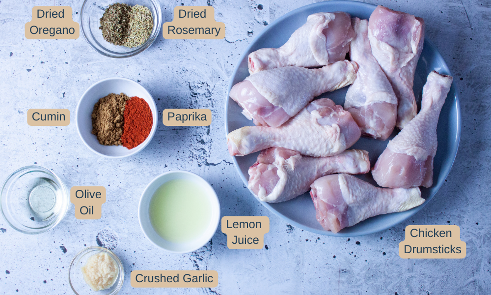 Spiced Chicken Drumsticks list of ingredient