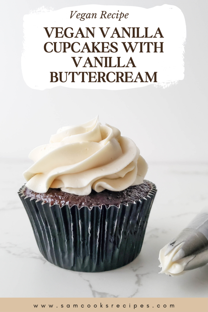 Vegan Vanilla Cupcakes with Vanilla Buttercream
