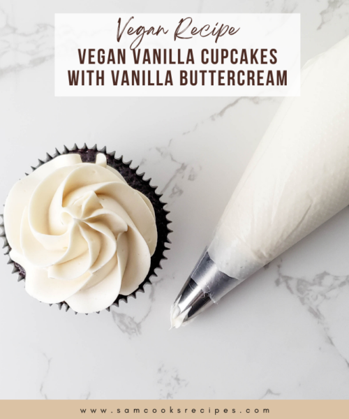 Vegan Vanilla Cupcakes with Vanilla Buttercream