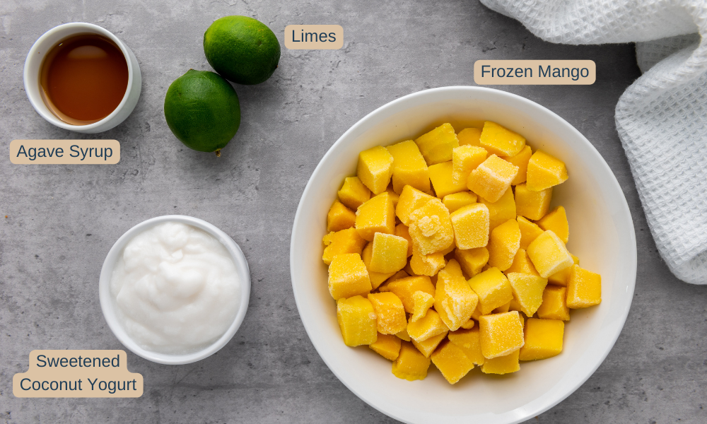 ingredient list for Mango Coconut Lime Popsicles
